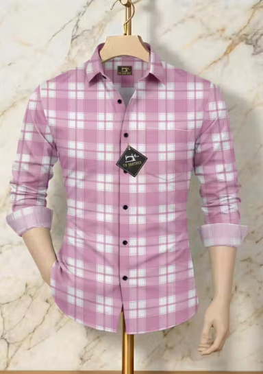Men Printed Crepe Formal Shirt