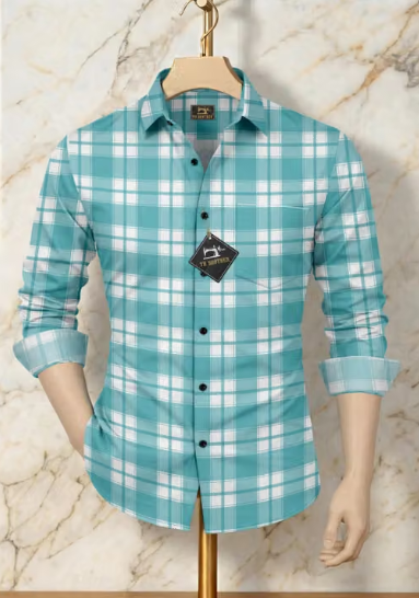 Men Geometric Print Georgette Formal Shirt