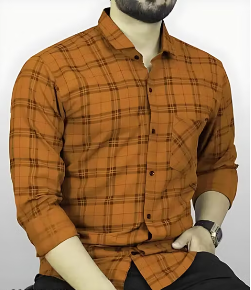Men Checked Rayon Formal Shirt