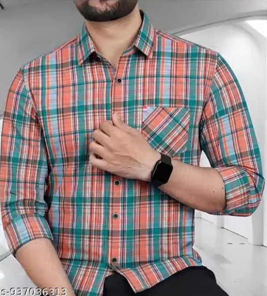 Men Checked Rayon Casual Shirt