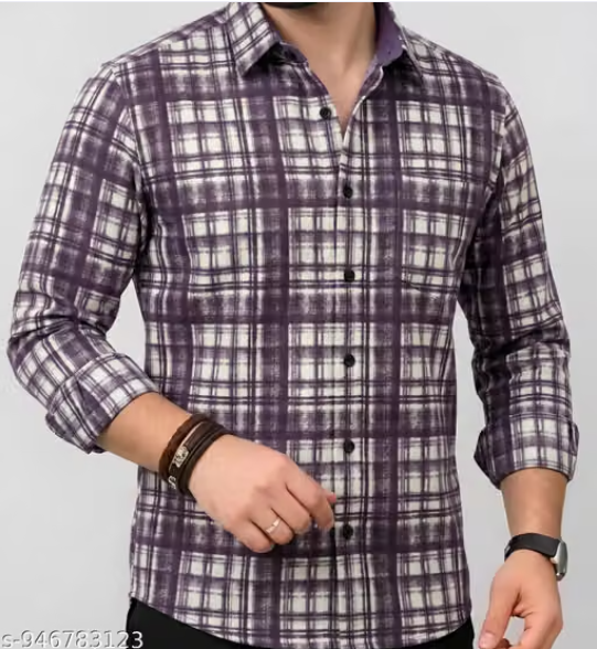 Men Printed Silk Blend Casual Shirt