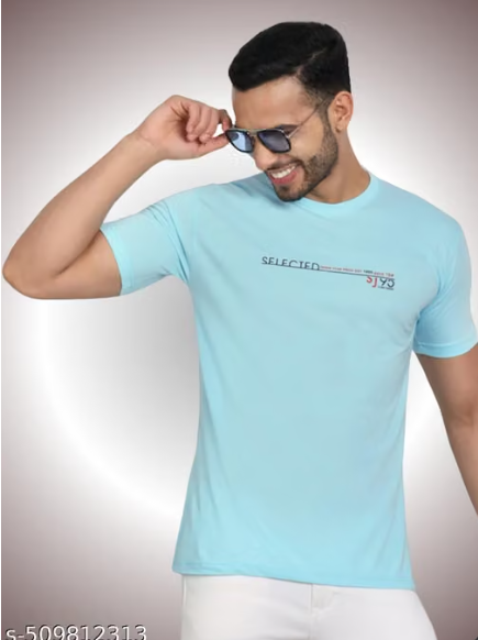 Men Printed Lycra Round Neck T-Shirt