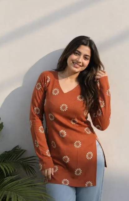 Women's Printed Short Kurti