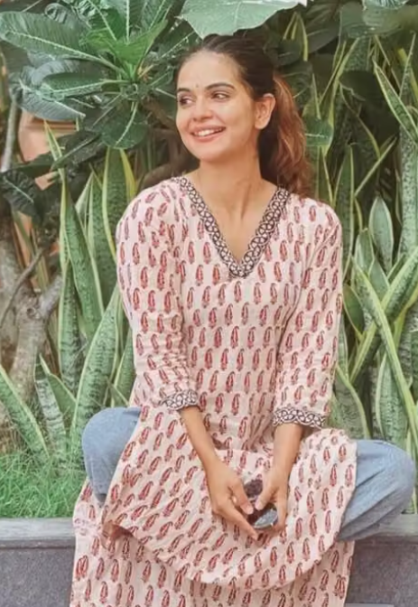 Women's Printed Asymmetric Kurti