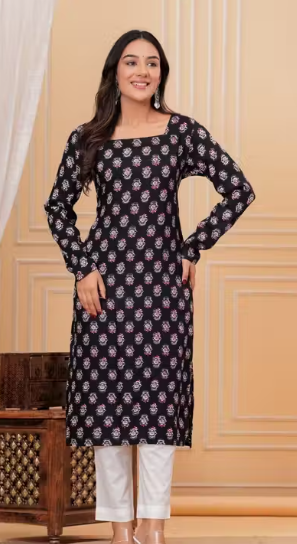 Women's Printed Straight Kurti