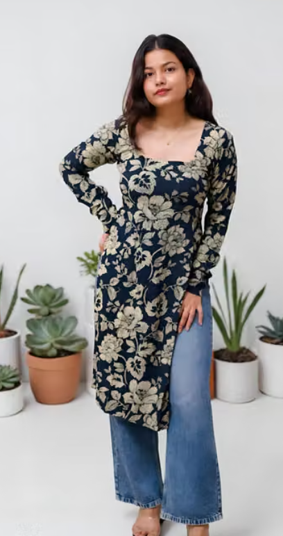 Women's Printed A-Line Kurti