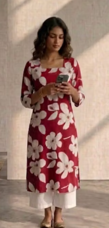 Women's Printed Flared Kurti