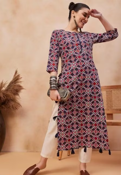 Women's Solid Layered Kurti