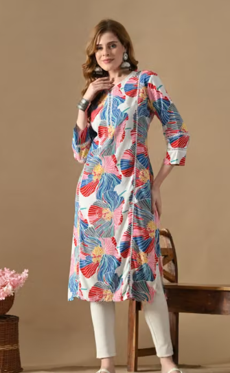 Women's Solid High-Low Kurti