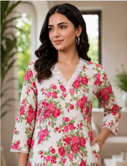 Women's Solid Asymmetric Kurti