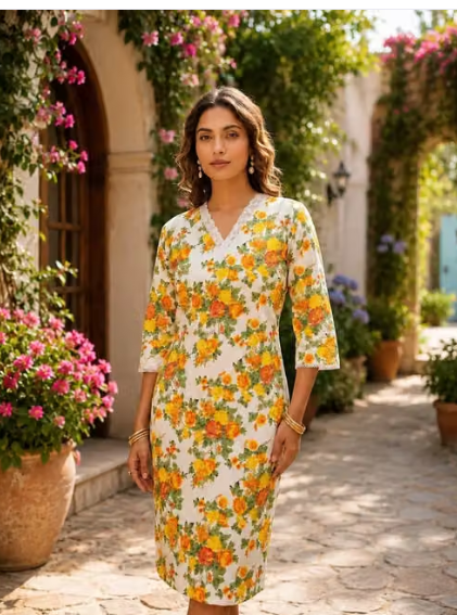 Women's Solid Angrakha Kurti
