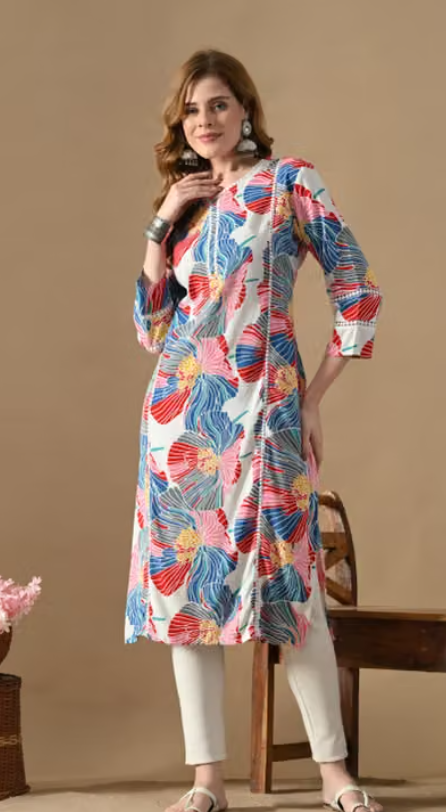 Women's Solid Anarkali Kurti