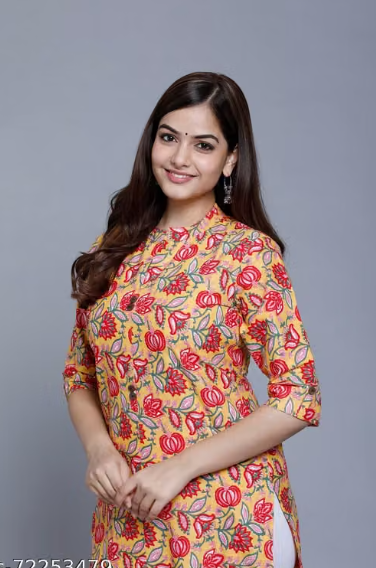 Women's Printed Empire Line Kurti