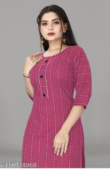 Women's Embroidered High-Low Kurti
