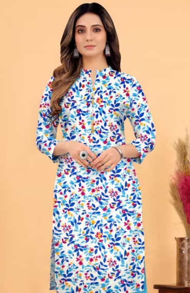 Women's Embroidered Angrakha Kurti