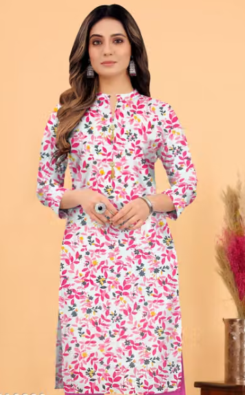 Women's Embroidered Straight Kurti