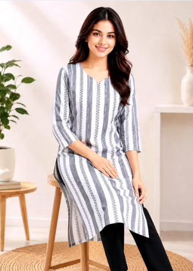 Women's Solid Empire Line Kurti