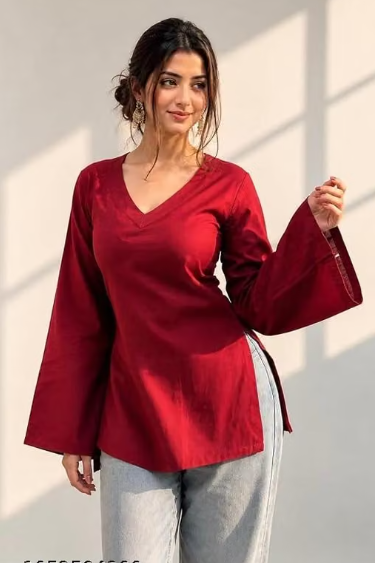 Women's Striped Kaftan Kurti