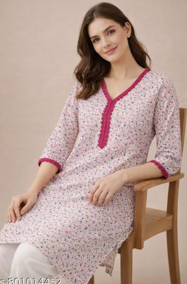 Women's Striped Long Kurti