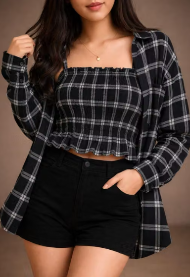 Women's Striped Shirt Top