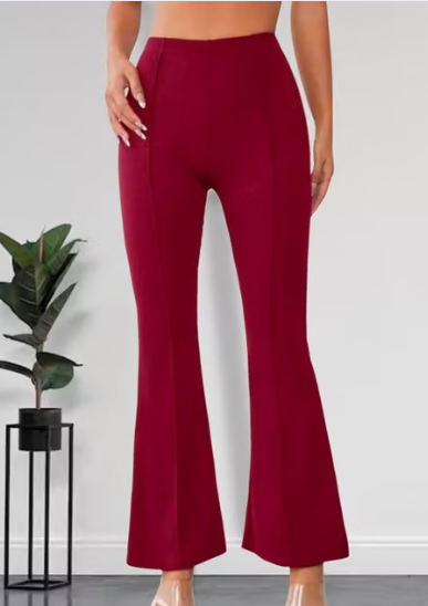 Women's Straight Fit Ankle Length Trousers