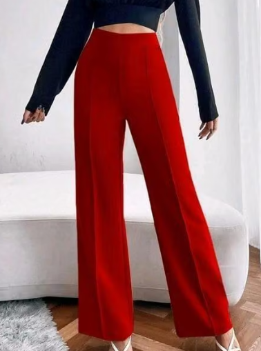 Women's Straight Fit Cropped Trousers