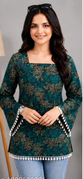 Women's Striped Tiered Kurti