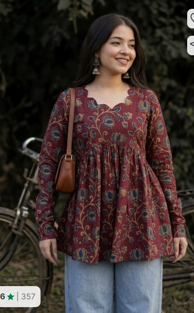 Women's Embroidered Cape Style Kurti