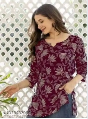 Women's Embroidered Bell Sleeve Kurti