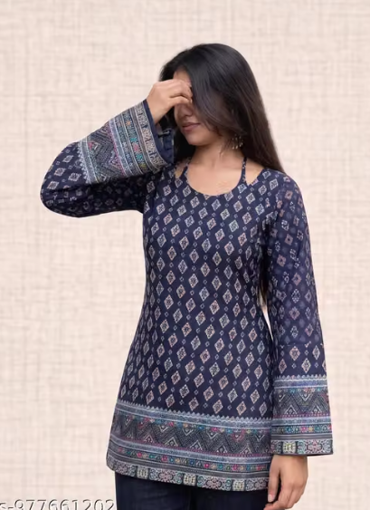 Women's Embroidered Button Down Kurti