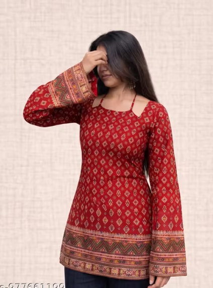 Women's Embroidered Collar Kurti