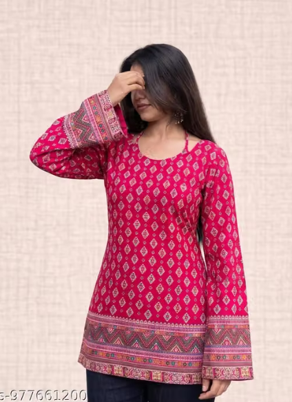 Women's Solid Button Down Kurti