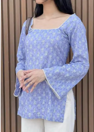 Women's Printed Tiered Kurti