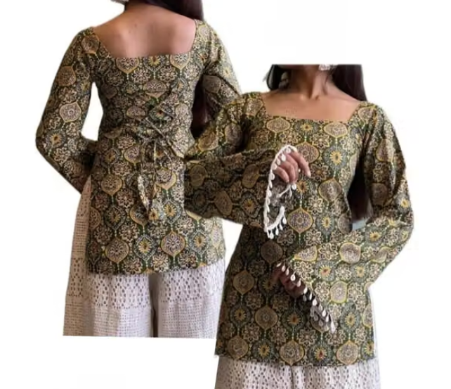 Women's Printed Button Down Kurti