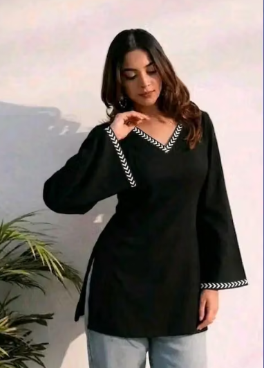 Women's Printed Cape Style Kurti