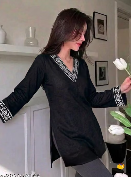 Women's Printed Bell Sleeve Kurti