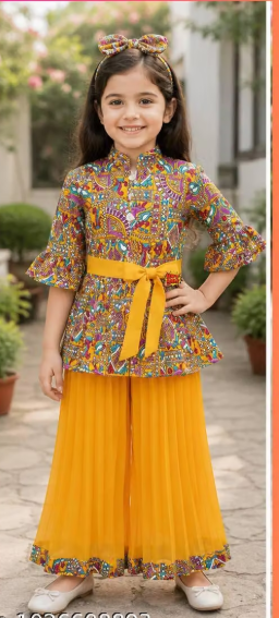 Girls' Solid Frock