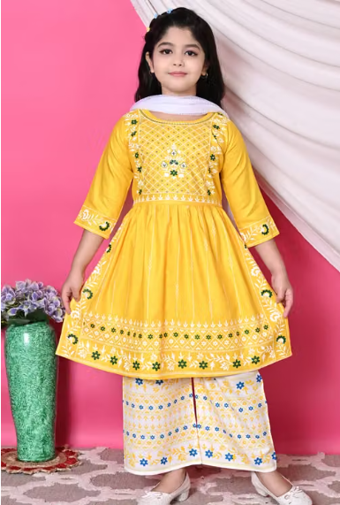 Girls' Casual Layered Frock