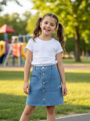 Girls' Printed Mini Skirt