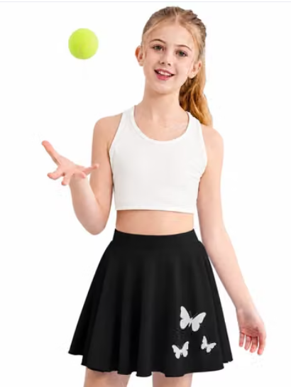 Girls' Casual Pleated Skirt