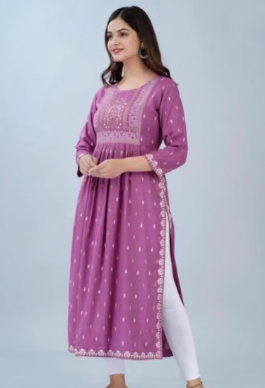 Women's Boat Neck Kurti