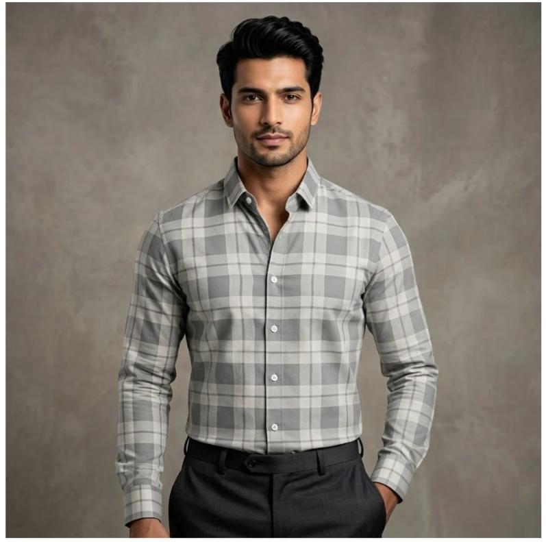 Men's Checked Formal Shirt