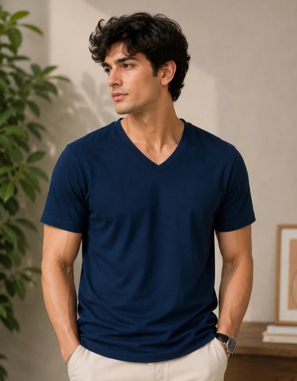 Men's Casual V-Neck T-Shirt