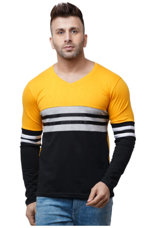 Men's Printed V-Neck T-Shirt