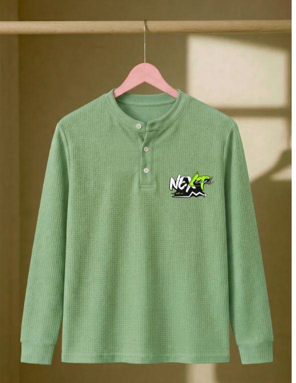 Men's Printed Henley T-Shirt
