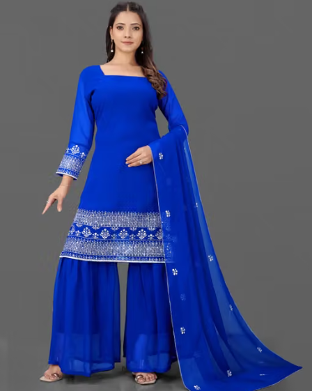 Women's Checked Angrakha Kurti