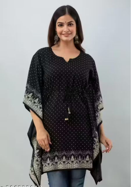 Women's Printed Angrakha Kurti