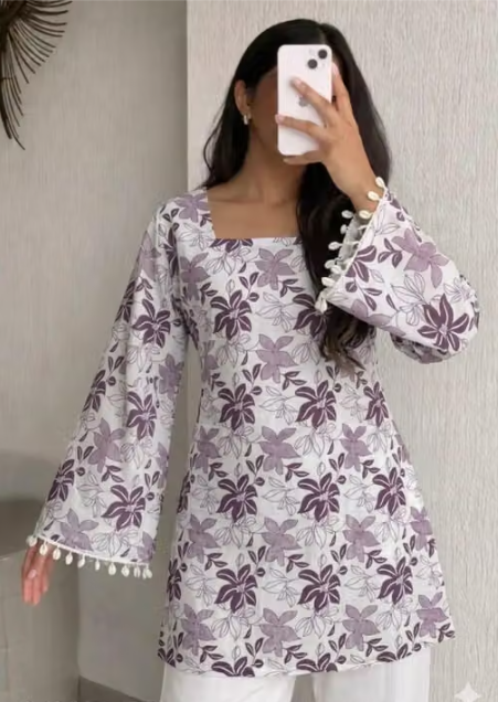 Women's Solid A-Line Kurti