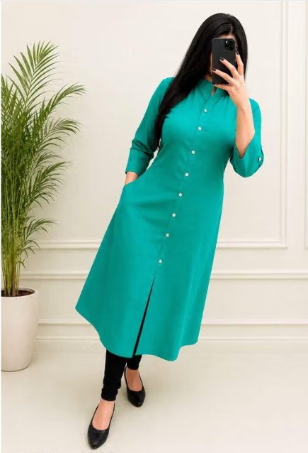 Women's Solid Straight Kurti