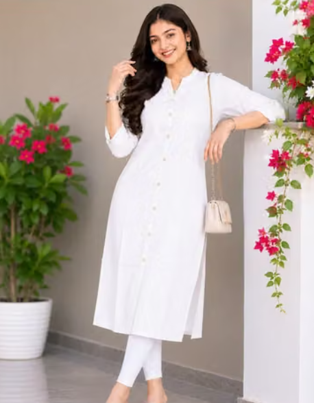 Women's Solid Asymmetric Kurti